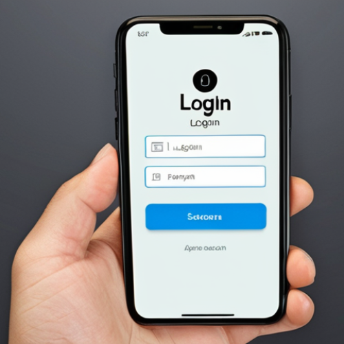 Home 4 **Simple App Interface:** A clean app login screen with only a username (or email) field and a password field, using contrasting colors for the "Login" button.