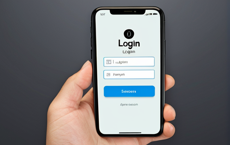 **Simple App Interface:** A clean app login screen with only a username (or email) field and a password field, using contrasting colors for the "Login" button.