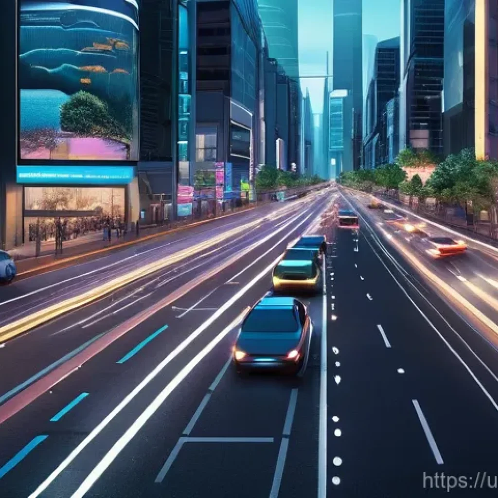 실시간 객체 인식을 위한 카메라 교정 방법 - **Prompt 1: Smart City Traffic Management**
"A bustling, futuristic city street scene at dusk, v...