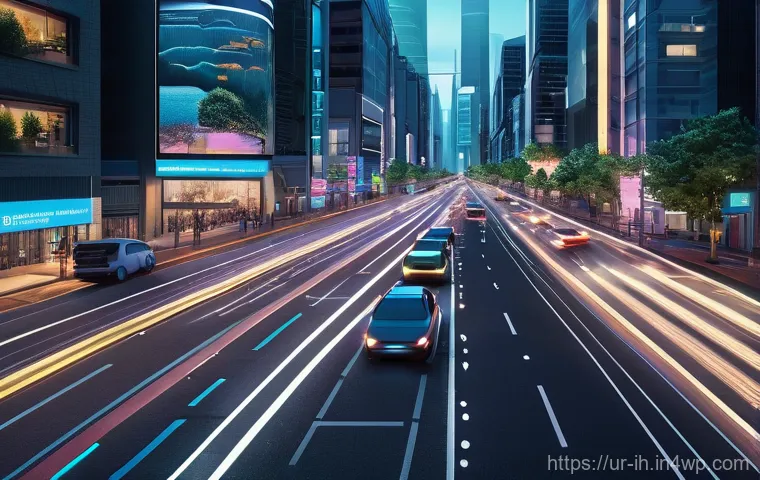 실시간 객체 인식을 위한 카메라 교정 방법 - **Prompt 1: Smart City Traffic Management**
"A bustling, futuristic city street scene at dusk, v...