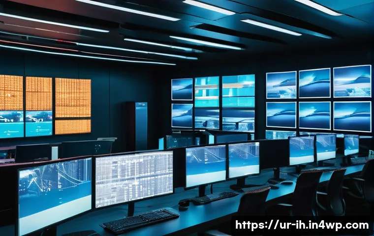 영상 처리와 분석의 기초 개념 - A detailed, futuristic security control room in a Pakistani urban setting, showcasing multiple high-...
