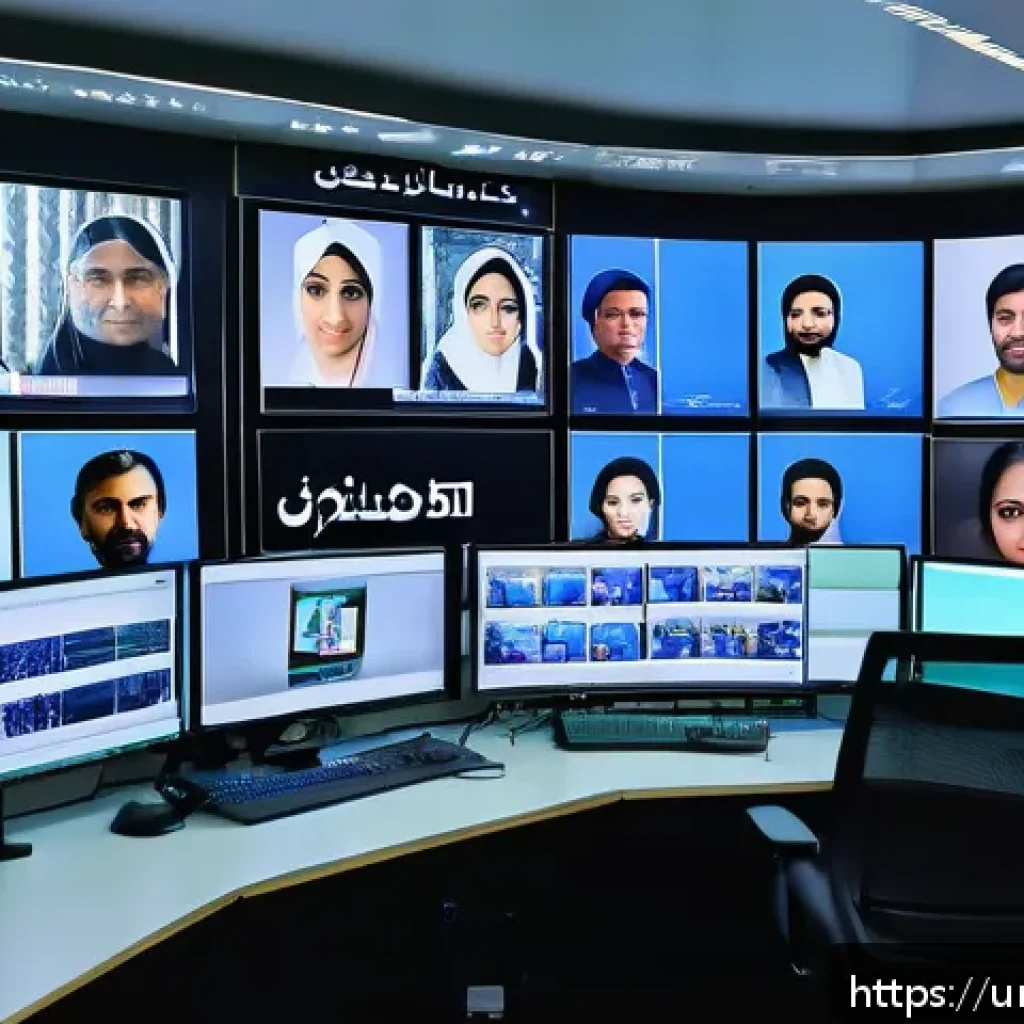 실시간 비디오 스트리밍에서의 이미지 분석 - A sophisticated real-time video streaming control room in a modern Pakistani tech company, featuring...